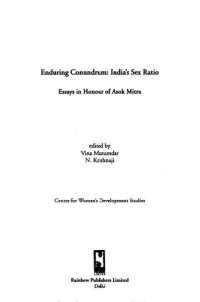 cover of the book Enduring Conundrum: India's Sex Ratio: Essays in Honour of Asok Mitra