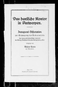 cover of the book Das hansische Kontor in Antwerpen