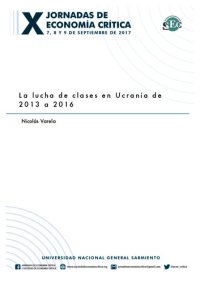 cover of the book La lucha de clases en Ucrania de 2013 a 2016