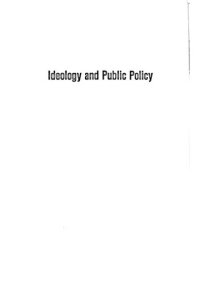 cover of the book Ideology and public policy : the case against pornography