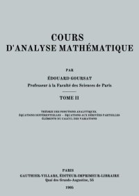 cover of the book Cours d'analyse mathématique