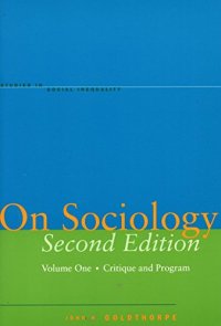 cover of the book On Sociology. Volume One: Critique and Program