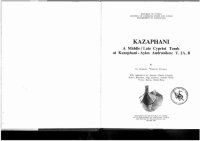 cover of the book Kazaphani. A Middle / Late Cypriot Tomb at Kazaphani-Agios Andronicos, T.2A.B