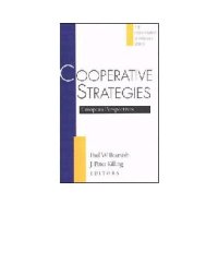 cover of the book Cooperative Strategies : European Perspectives