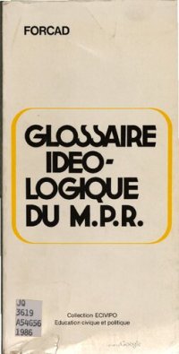 cover of the book Glossaire idéologique du M.P.R.