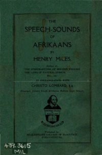 cover of the book The speech-sounds of Afrikaans