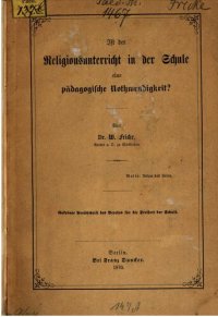 cover of the book Ist der Religionsunterricht in der Schule eine pädagogische Notwendigkeit?