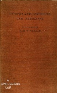 cover of the book Uitspraakwoordeboek van Afrikaans