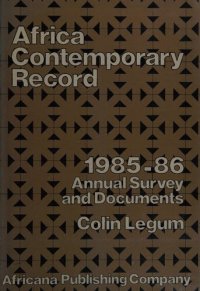 cover of the book Africa Contemporary Record: Annual Survey and Documents, 1985-1986