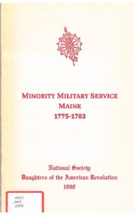 cover of the book Minority Military Service, Maine, 1775-1783