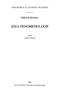 cover of the book Idea fenomenologii