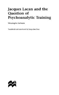 cover of the book Jacques Lacan and the Question of Psychoanalytic Training