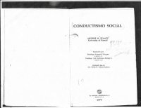 cover of the book Conductismo social