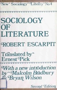 cover of the book Sociology of Literature