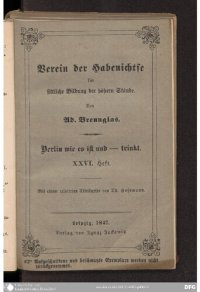 cover of the book Verein der Habenichtse für sittliche Bildung der höheren Stände