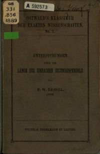 cover of the book Untersuchungen über die Länge des einfachen Sekundenpendels