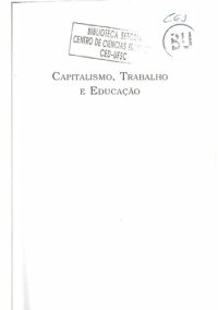 cover of the book Capitalismo, trabalho e educação