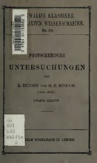 cover of the book Photochemische Untersuchungen