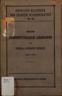 cover of the book Sechs pflanzenphysiologische Abhandlungen (1800-1812)