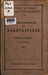 cover of the book Experimental-Untersuchungen über Elektrizität (1832)