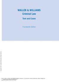 cover of the book Waller & Williams Criminal Law Text and Cases