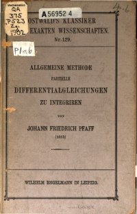 cover of the book Allgemeine Methode Partielle Differentialgleichungen zu integrieren (1815)