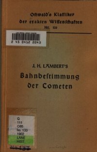 cover of the book Abhandlungen zur Bahnbestimmung der Kometen (1761, 1771, 1772)