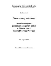 cover of the book [Thesis] Überwachung im Internet: Speicherung von personenbezogenen Daten auf Vorrat durch Internet Service Provider