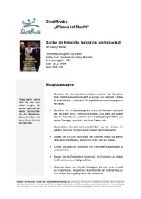 cover of the book Suche dir Freunde, bevor du sie brauchst.