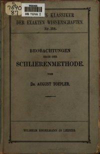 cover of the book Beobachtungen nach der Schlierenmethode