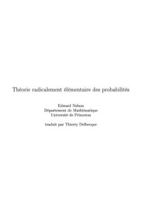 cover of the book Théorie radicalemellt élémeintaire des probabilités