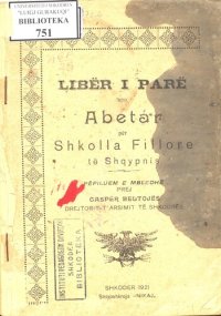 cover of the book Libër i parë apo Abetár për Shkolla Fillore të Shqypnís