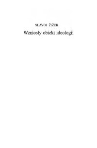 cover of the book Wzniosły obiekt ideologii