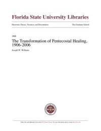 cover of the book 2008 The Transformation of Pentecostal Healing, 1906-2006