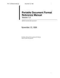 cover of the book Portable Document Format Reference Manual, Version 1.2