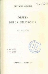 cover of the book Difesa della filosofia