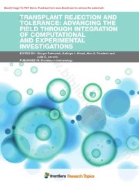 cover of the book Transplant Rejection and Tolerance: Advancing the Field through Integration of Computational and Experimental Investigations