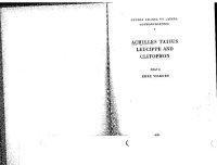 cover of the book Achilles Tatius: Leucippe and Clitophon