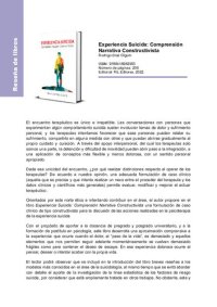 cover of the book Experiencia Suicida: Comprensión Narrativa Constructivista