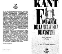 cover of the book Fondazione della metafisica dei costumi