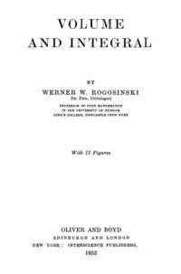 cover of the book Volume and integral