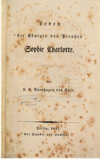 cover of the book Leben der Königin von Preußen Sophie Charlotte