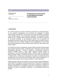 cover of the book Formulación de caso clínico en psicoterapia narrativa constructivista