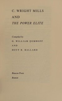 cover of the book C. Wright Mills and the power elite