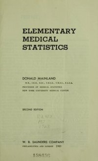 cover of the book Elementary medical statistics