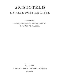 cover of the book Aristotelis de arte poetica liber