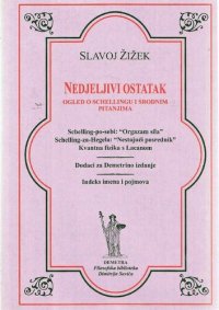 cover of the book Nedjeljivi ostatak. Ogled o Schellingu i srodnim pitanjima