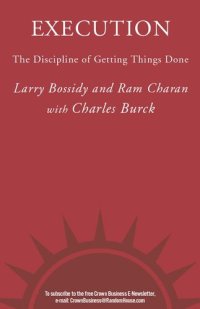 cover of the book Execution: The Discipline of Getting Things Done