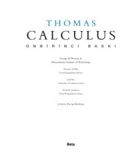 cover of the book Thomas Calculus 1 (Matematik Kitabı)