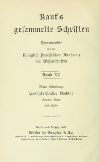 cover of the book Handschriftlicher Nachlaß / Anthropologie (Neudruck)